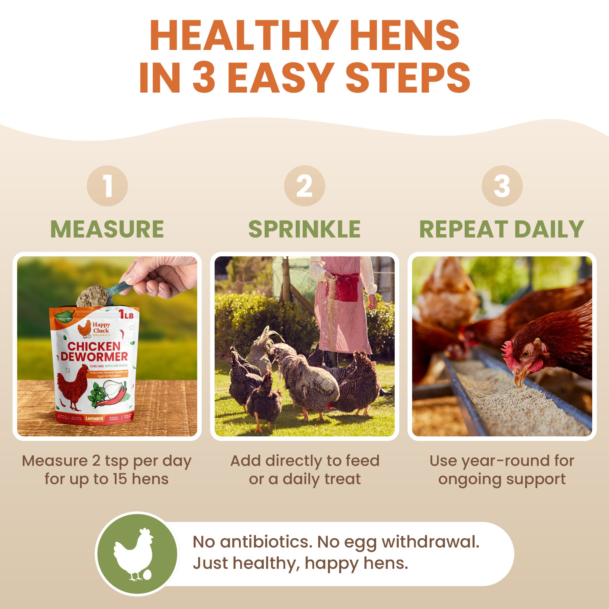 Chicken Dewormer — Natural Herbal Flock Blend