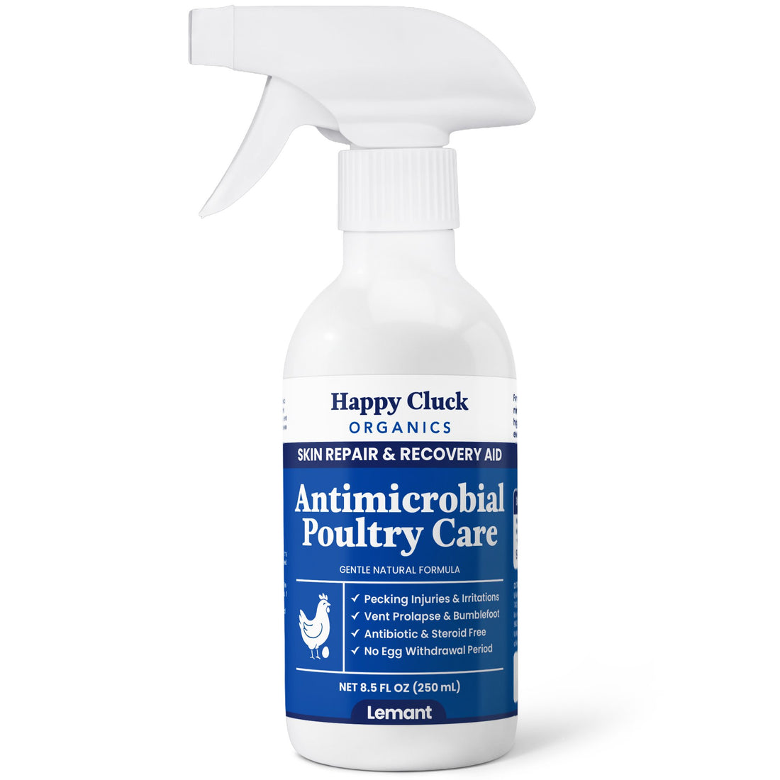Happy Cluck Organics Antimicrobial Poultry Care spray bottle, 8.5 fl oz